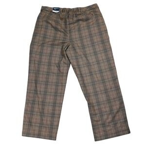 Old Navy Plaid Wide Leg Pants - Brown and Black